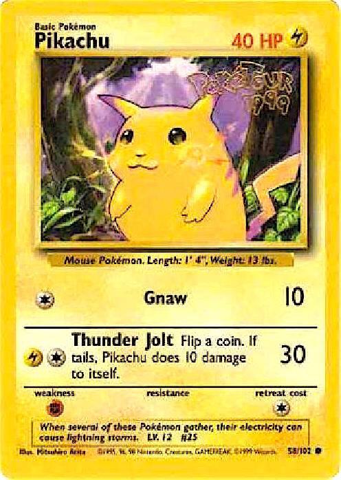 ポケモンカード PokeTour 1999 ピカチュウ 058/102 Pikachu PokeTour 1999 058/102 (Miscellaneous Cards & Products) HP/Sunf